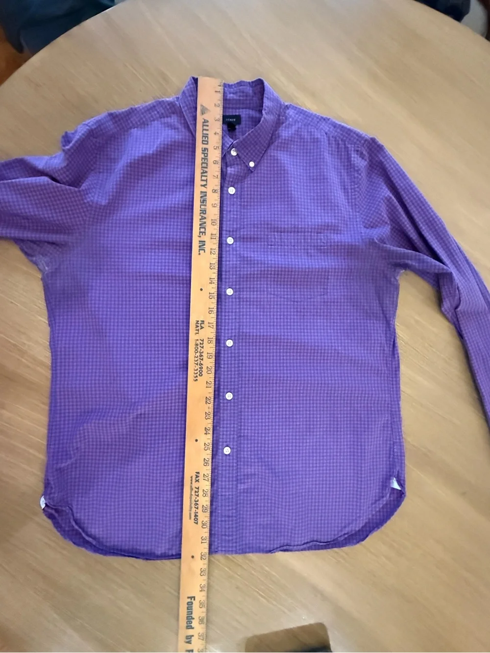 J. Crew Purple and Pink Gingham Button-Down Shirt